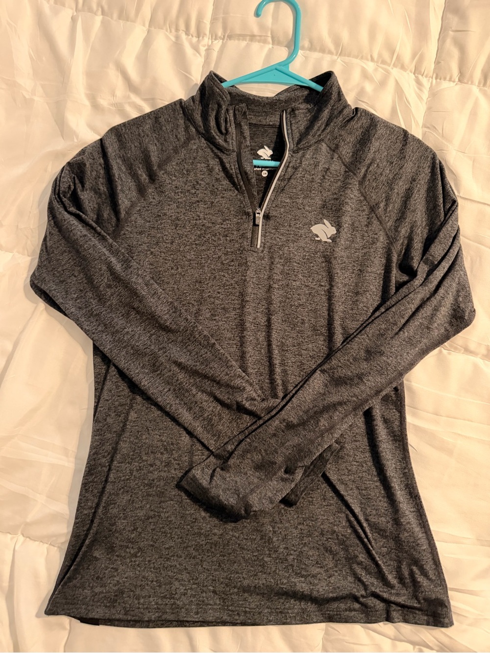 Rabbit Women’s Heather Gray Long-Sleeve EZ Quarter-Zip Performance Tee